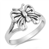 Sterling Silver Stylish Fancy Butterfly with Face Height of 12MM