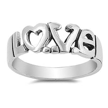 Load image into Gallery viewer, Sterling Silver Fancy Cursive Font Style  LOVE  with Face Height of 7MM