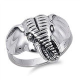 Sterling Silver Elephant Band Shaped Plain RingsAnd Face Height 16mmAnd Band Width 3mm