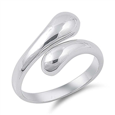 Sterling Silver Elegant Stlye Ring with Face Height of 10MM