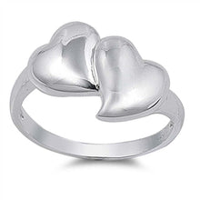 Load image into Gallery viewer, Sterling Silver Heart Shaped Plain RingsAnd Face Height 13mmAnd Band Width 2mm