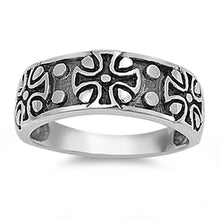 Load image into Gallery viewer, Sterling Silver Cross Shaped Plain RingsAnd Face Height 7mmAnd Band Width 3mm