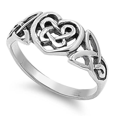 Sterling Silver Celtic Heart Ring