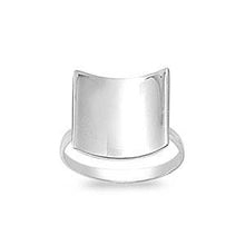 Load image into Gallery viewer, Sterling Silver Concave Shaped Plain RingsAnd Face Height 14mmAnd Band Width 2mm