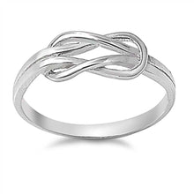 Load image into Gallery viewer, Sterling Silver High Polish Infinity Love Knot Shaped Plain RingsAnd Face Height 6mmAnd Band Width 2mm