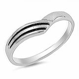 Sterling Silver Simply Classy Design Ring with Face Height of 5MM