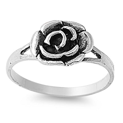 Sterling Silver Stylish Flower Ring with Face Height of 9MM