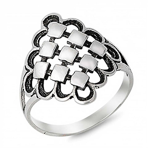 Sterling Silver Elegant Bali Design with Face Height of 23MM