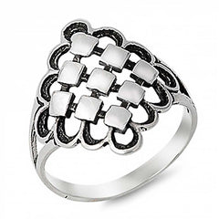 Sterling Silver Elegant Bali Design with Face Height of 23MM