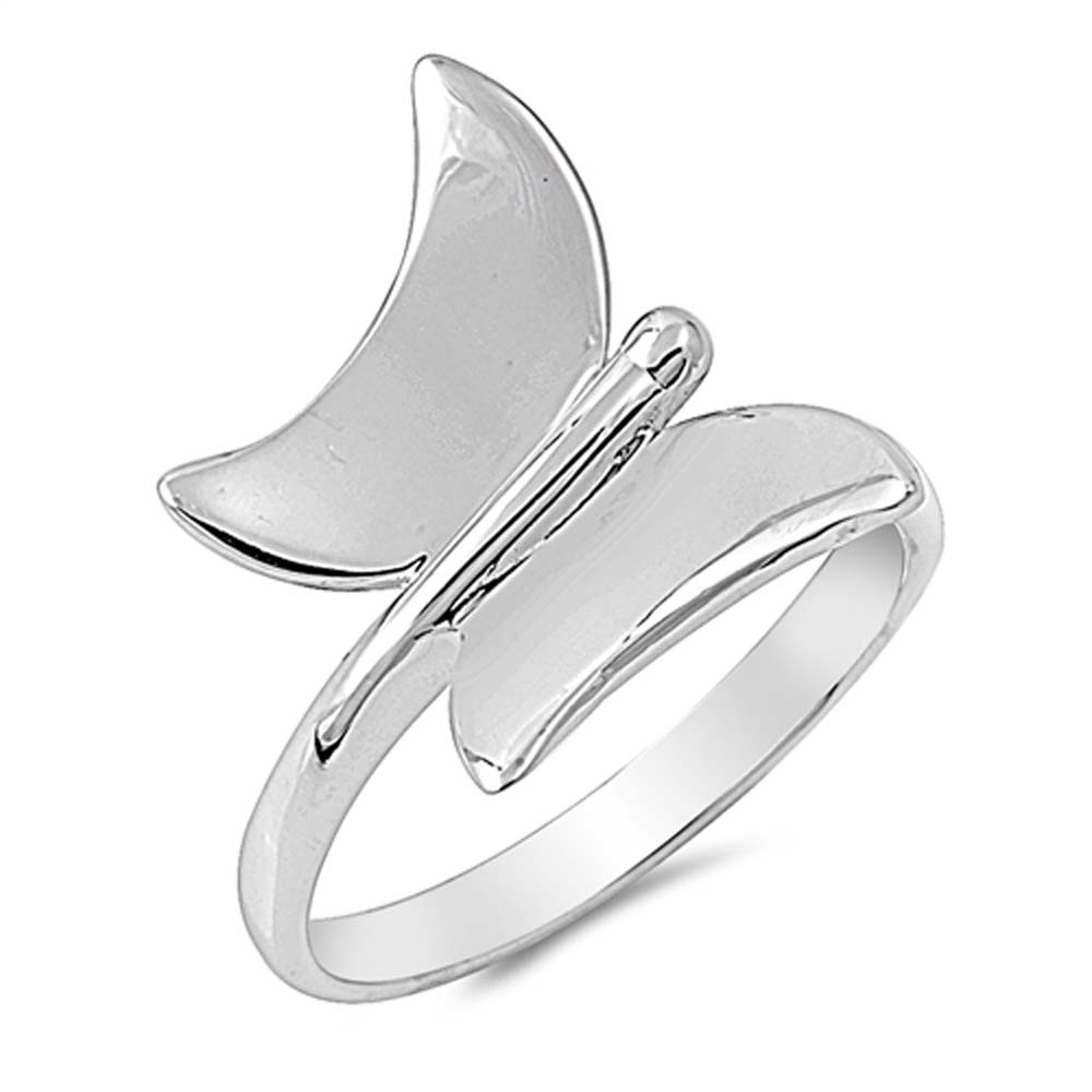 Sterling Silver Elegant Butterfly with Face Height of 16MM