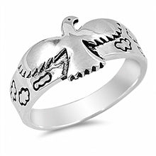 Load image into Gallery viewer, Sterling Silver Dove Shaped Plain RingsAnd Face Height 9mm