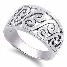 Load image into Gallery viewer, Sterling Silver Classy Multi Spiral Wide Band Ring with Face Height of 12MM
