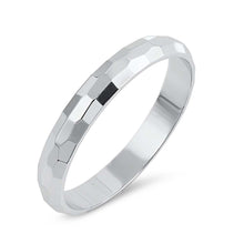 Load image into Gallery viewer, Sterling Silver 3MM Diamond Cut Band Ring
