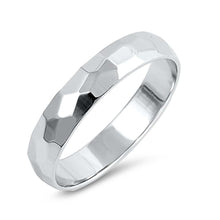 Load image into Gallery viewer, Sterling Silver 4MM Diamond Cut Band Ring