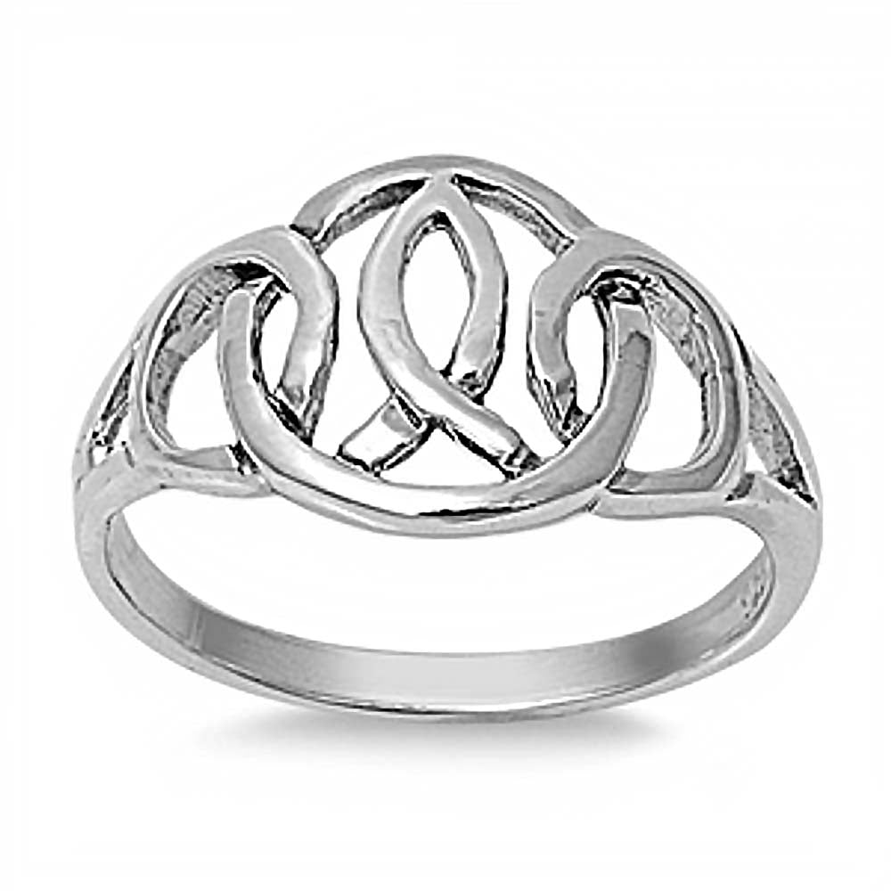 Sterling Silver Celtic Knot with Face Height of 11MM
