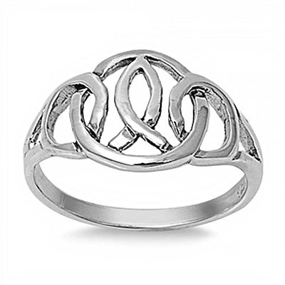 Sterling Silver Classy Celtic Knot with Face Height of 11MM