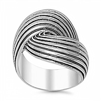 Sterling Silver Spin Shaped Plain RingsAnd Face Height 20.30mm