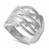 Sterling Silver Infinity Shaped Plain RingsAnd Face Height 16mm