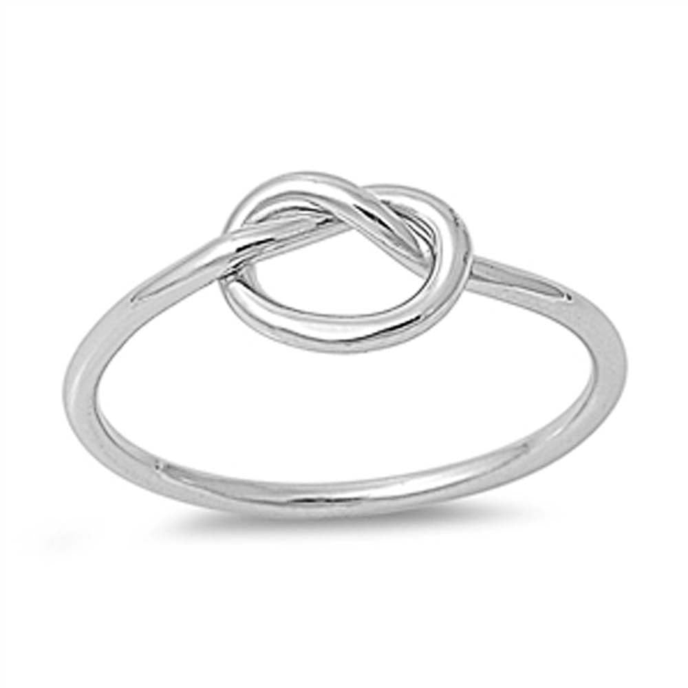 Sterling Silver Stylish Knot with Face Height of 7MM
