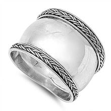 Load image into Gallery viewer, Sterling Silver Rope Model Bali Design Ring And Face Height 16mm