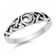 Load image into Gallery viewer, Sterling Silver Celtic Moon with Face Height of 6MM