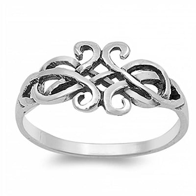 Sterling Silver Stylish Celtic Knot with Face Height of 9MM