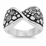 Sterling Silver Infinity Bali Shaped Plain RingsAnd Face Height 13mmAnd Weight 8.7grams