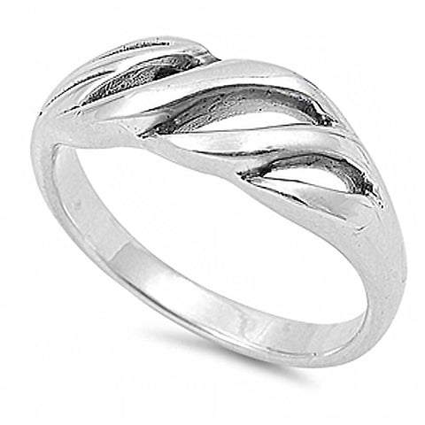 Sterling Silver Fancy Design with Face Height of 6MM