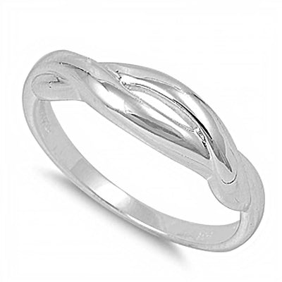 Sterling Silver Celtic Knot Ring with Face Height of 5 MM