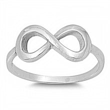 Load image into Gallery viewer, Sterling Silver Infinity Ring with Face Height of 9MM
