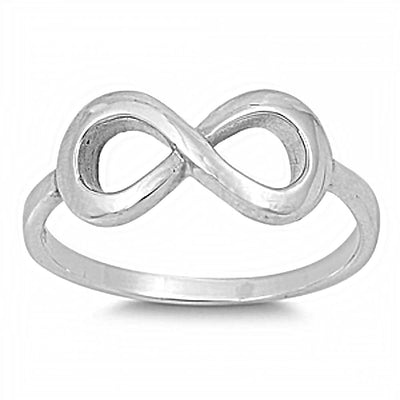 Sterling Silver Infinity Ring with Face Height of 9MM