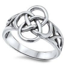 Load image into Gallery viewer, Sterling Silver Classy Celtic Knot Ring with Face Height of 10MM