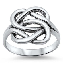 Load image into Gallery viewer, Sterling Silver Fancy Celtic Knot Ring with Face Height of 15MM