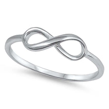 Load image into Gallery viewer, Sterling Silver Plain Infinity Design Ring with Face Height of 5MM