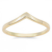 Load image into Gallery viewer, Sterling Silver Yellow Gold Plated Chevron Design Band Ring with Face Height of 5MM