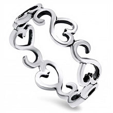Load image into Gallery viewer, Sterling Silver Classy Multi S Shape Link Design Ring BandAnd Face Height of 4MM