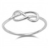 Sterling Silver Knot Shaped Plain RingsAnd Face Height 5mm
