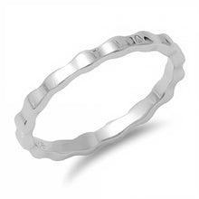 Load image into Gallery viewer, Sterling Silver Fancy Wavy Band Ring with Band Width of 2MM