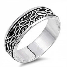 Load image into Gallery viewer, Sterling Silver Rolling Waves Design Spinner Ring with Ring Face Height of 7MM