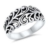 Sterling Silver Trendy Open Star Split Band Ring with Face Height of 10MM