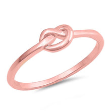 Load image into Gallery viewer, Sterling Silver Rose Plated Mini Knot Shaped Plain RingsAnd Face Height 5mmAnd Wire Thickness 1.5mm