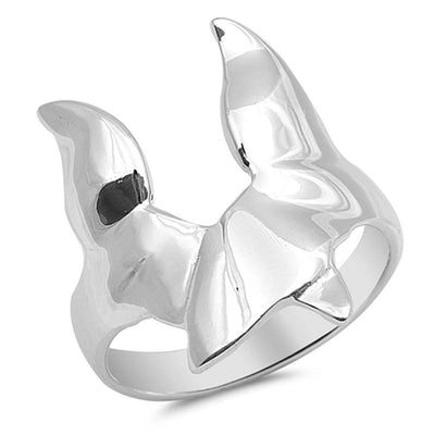 Sterling Silver High Polish Whale Tails Ring