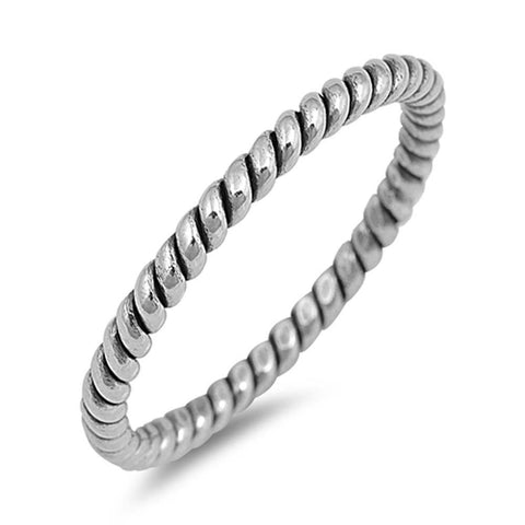Sterling Silver Spinner Shaped Plain RingsAnd Face Height 2mm