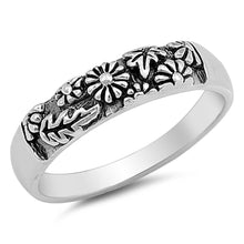 Load image into Gallery viewer, Sterling Silver Flowers Shaped Plain RingsAnd Face Height 5mm