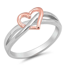 Load image into Gallery viewer, Sterling Silver Infinity Heart Shaped Plain RingsAnd Face Height 8mm