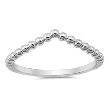 Load image into Gallery viewer, Sterling Silver Polish And Rhodium Plated V  Shaped Plain RingsAnd Face Height2mm