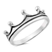 Load image into Gallery viewer, Sterling Silver Oxidize Crown Shaped Plain RingsAnd Face Height 7mm