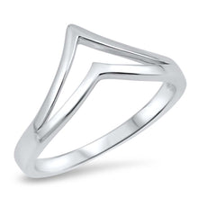 Load image into Gallery viewer, Sterling Silver High Polish Rhodium Plated Double Curve Shaped Plain RingsAnd Face Height 10mm