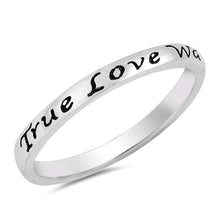 Load image into Gallery viewer, Sterling Silver High Polish True Love Waits Shaped Plain RingsAnd Face Height 2mm
