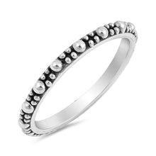 Load image into Gallery viewer, Sterling Silver Rhodium Plated Bali Shaped Plain RingsAnd Face Height 3mm
